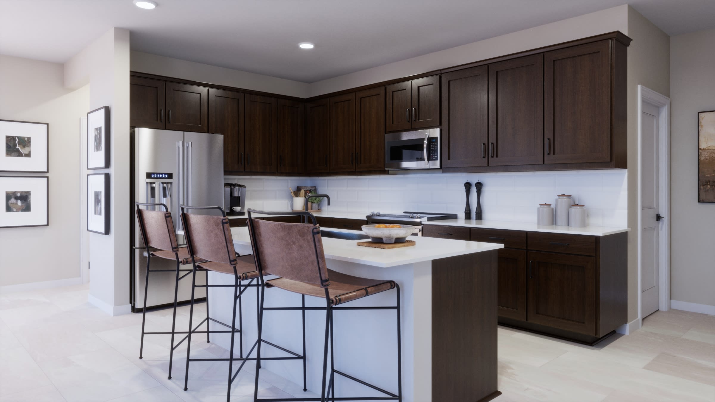 Kitchen Virtual Rendering | Firelight Floorplan | Elara at Moonlight | New Homes in Maricopa, AZ by Landsea Homes
