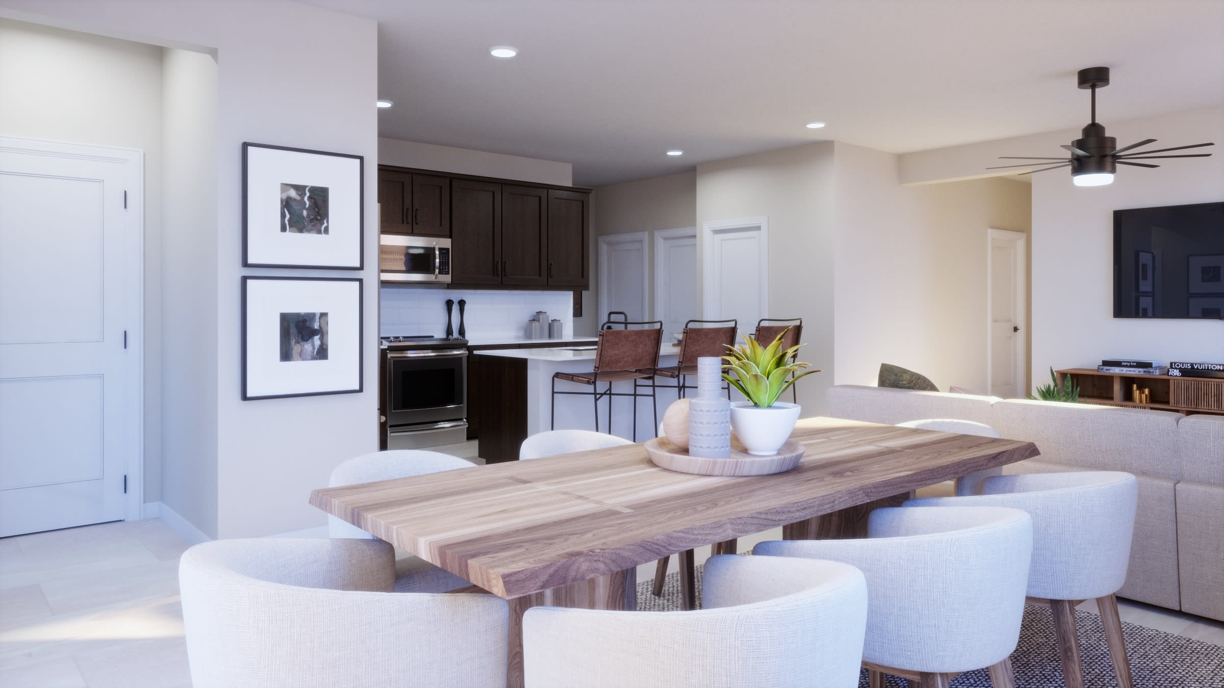 Dining Room Virtual Rendering | Firelight Floorplan | Elara at Moonlight | New Homes in Maricopa, AZ by Landsea Homes
