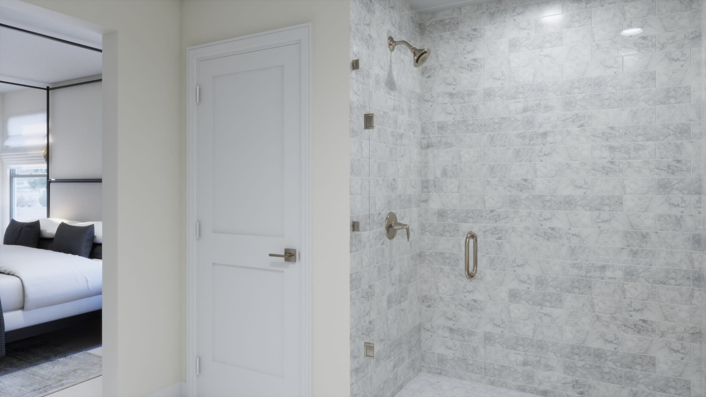 Primary Bathroom Virtual Rendering | Twilight Floorplan | Elara at Moonlight | New Homes in Maricopa, AZ by Landsea Homes