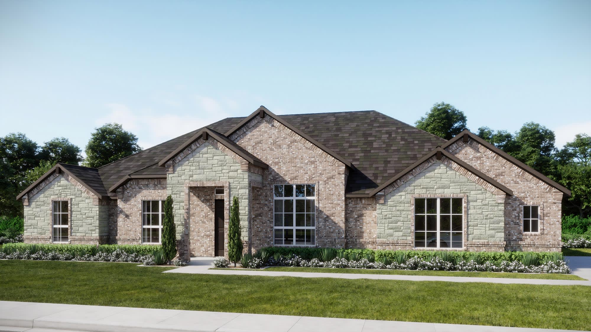 Elevation A with Stone | Concept 2978 at Paloma Ranch in New Fairview, TX by Landsea Homes