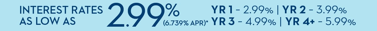 Rates as low as 2.99%*