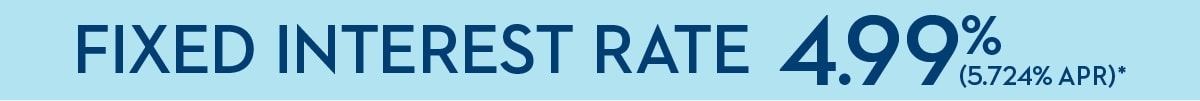 Fixed Rates As Low As 4.99% (5.724% APR)*