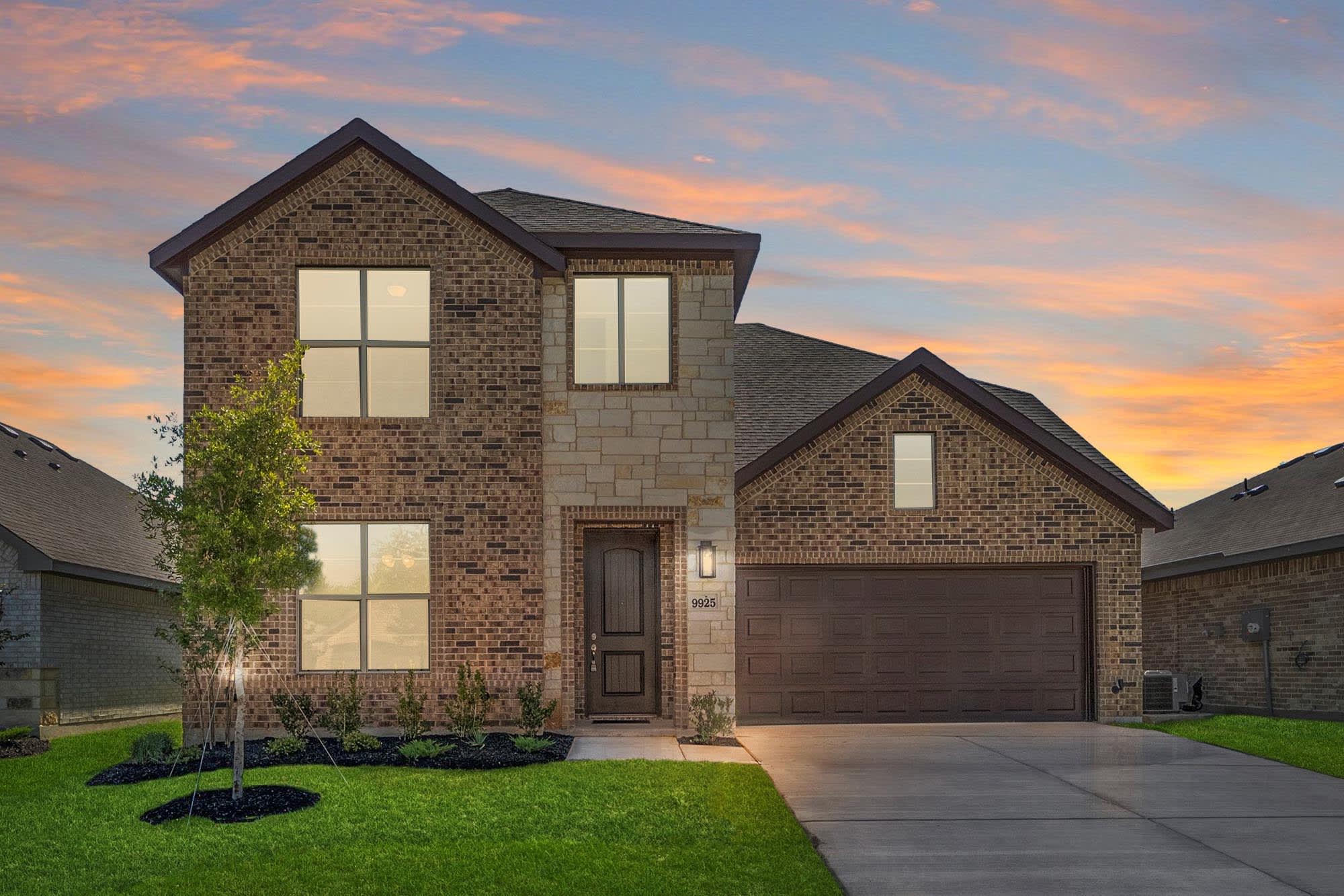 Elevation A with Stone | Concept 2870 at Waterford Park in Weatherford, TX by Landsea Homes