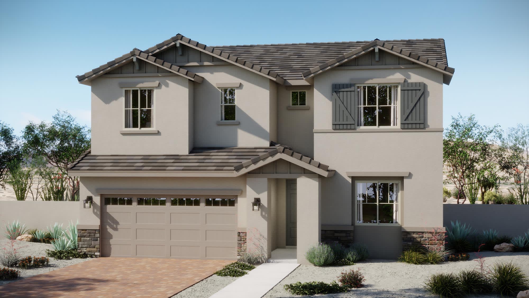 Craftsman Elevation | Prescott | Trovita at Citrus Park New Homes in Goodyear, AZ by Landsea Homes
