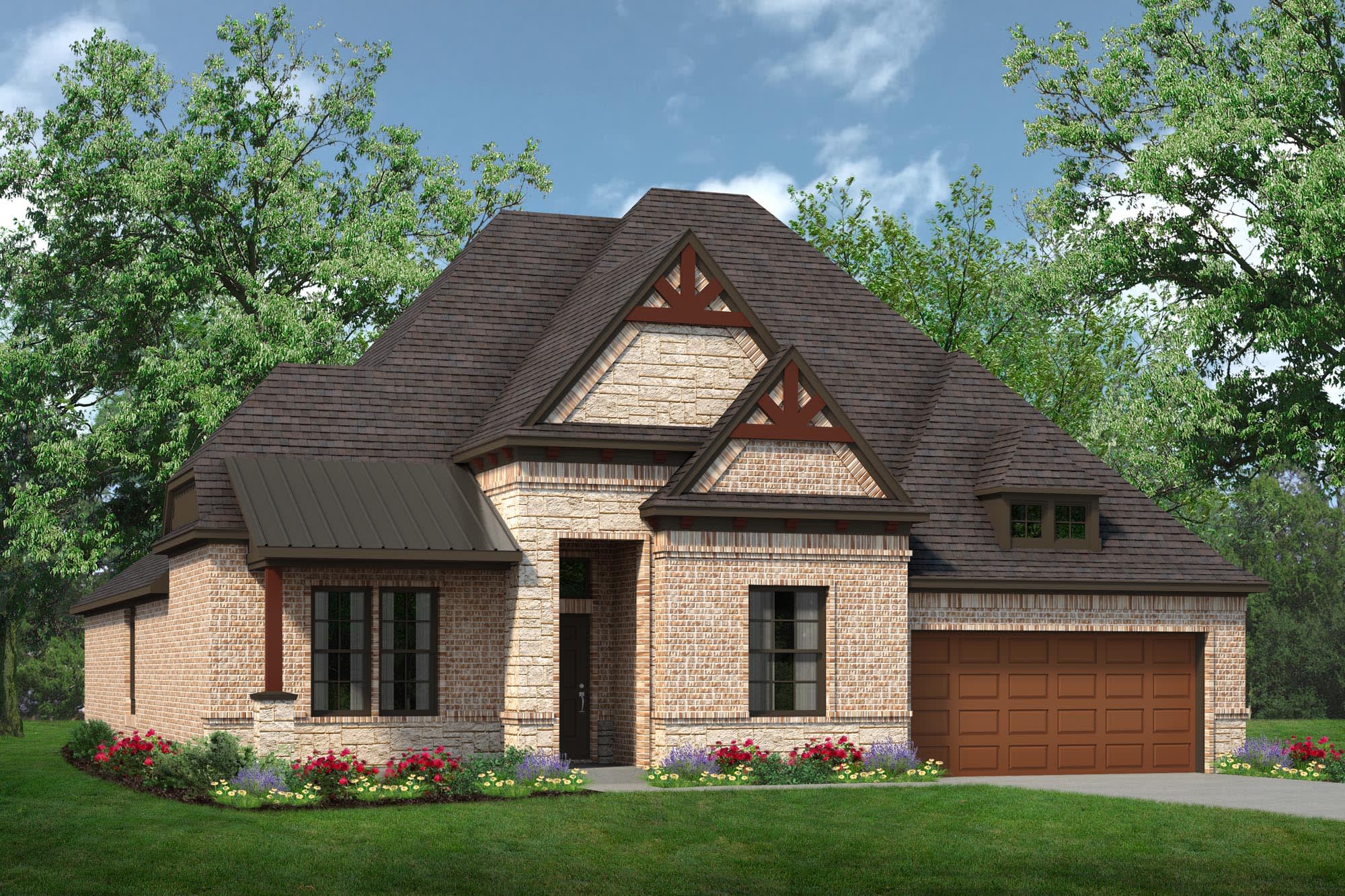 Elevation E with Stone | Concept 2622 at Waterford Park in Weatherford, TX by Landsea Homes
