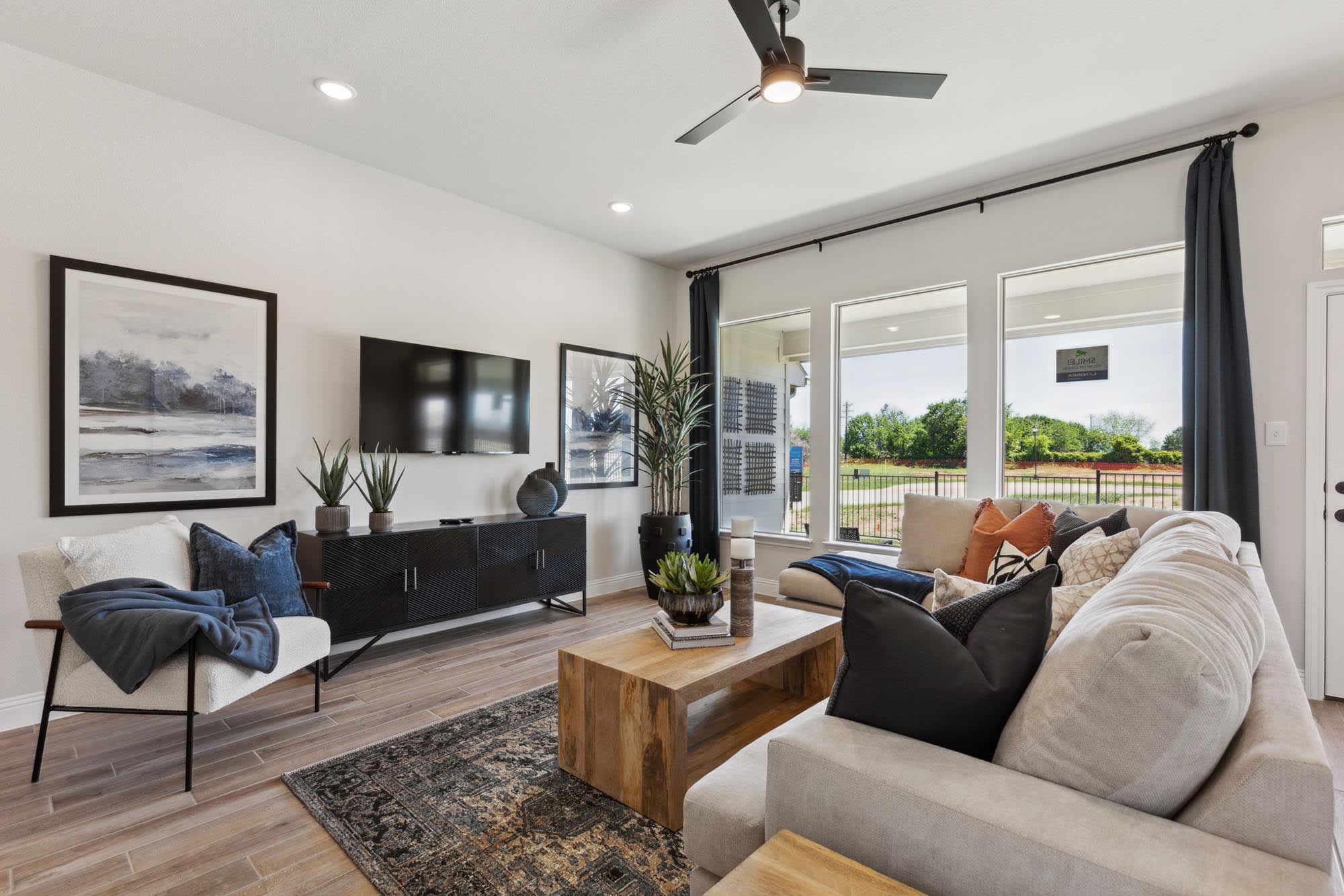 Family Room | Concept 1937 at Silo Mills in Joshua, TX by Landsea Homes