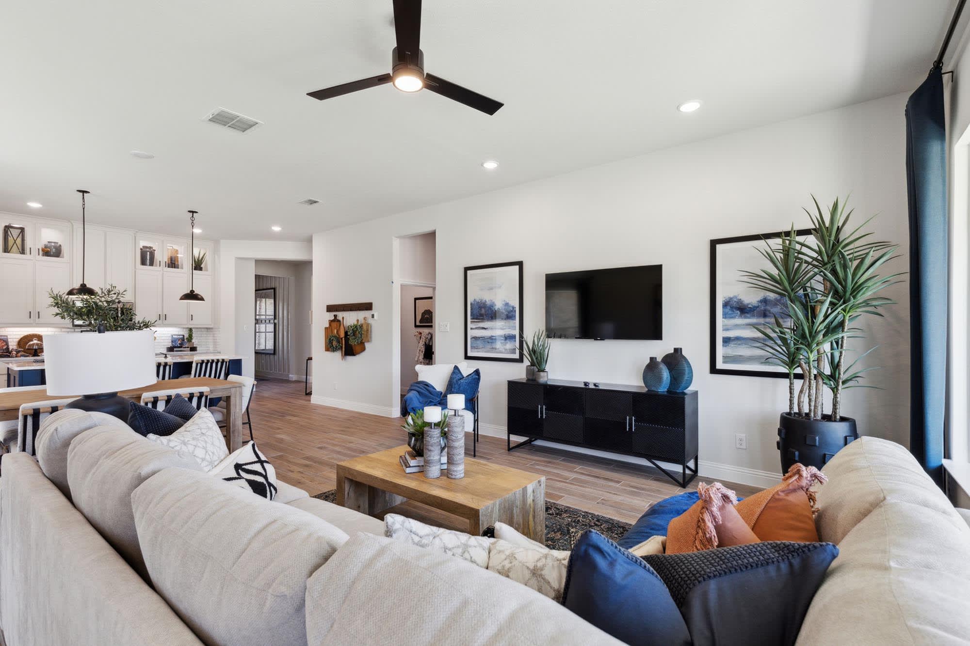Family Room | Concept 1937 at Silo Mills in Joshua, TX by Landsea Homes