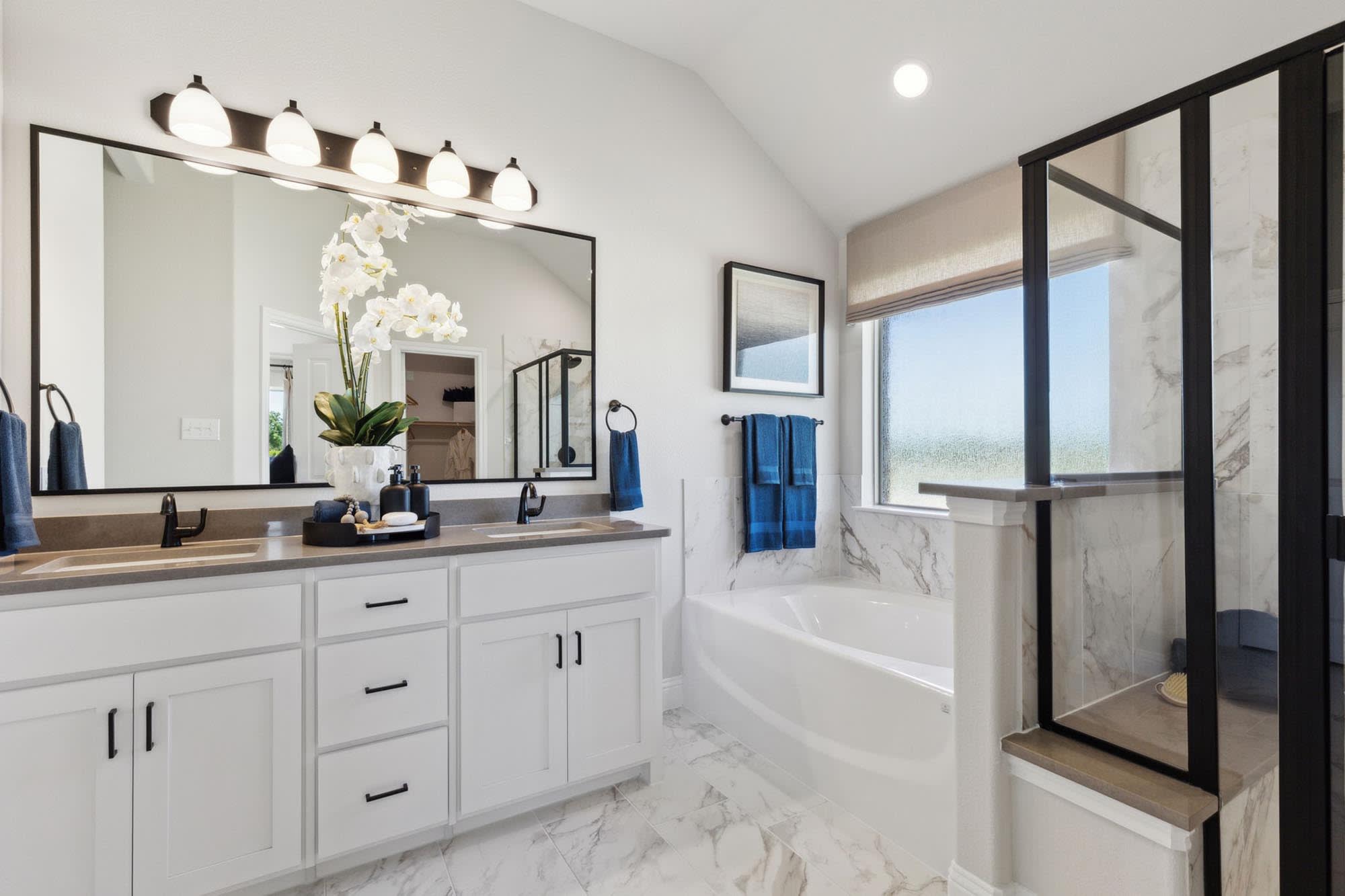 Primary Bathroom | Concept 1937 at Silo Mills in Joshua, TX by Landsea Homes